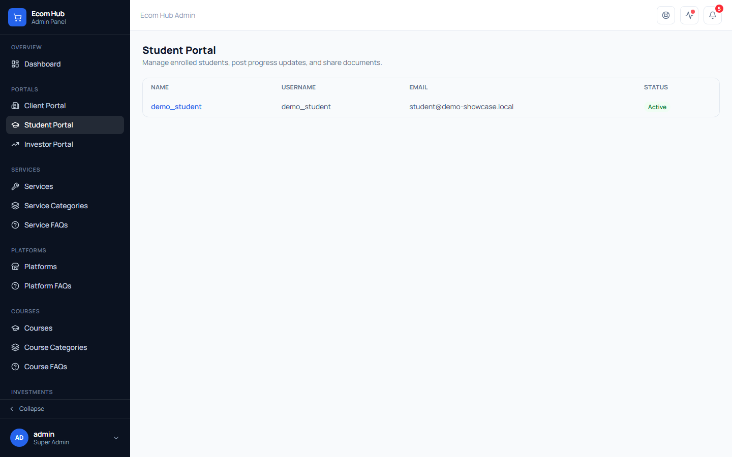 Manage Every Student From One Dashboard screenshot